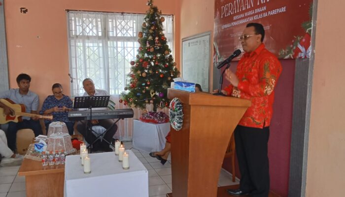 Natal Bersama Digelar di Lapas Parepare Penuh Suka Cita