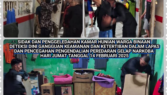 Blok Hunian WBP Digeledah, Kalapas Parepare : Kita Cegah Pengendalian dan Peredaran Narkoba