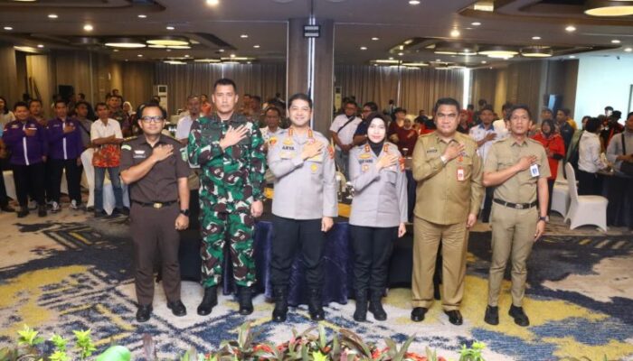 Silaturahmi Polrestabes Makassar Forkopimda dan Serikat Buruh Jelang May Day 2025