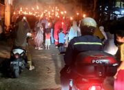 Bhabinkamtibmas Polsek Manggala Kawal Pawai Obor Sambut Tahun Baru Islam 1447 H