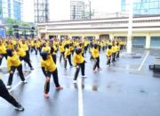 Jaga Kebugaran dan Soliditas, Kapolrestabes Makassar Olahraga Bersama