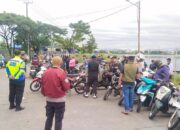 Monitoring Wilayah Usai Shalat Subuh, Puluhan Motor Knalpot Brong Diamankan Polsek Manggala