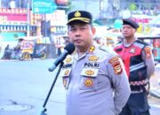 Wakapolrestabes Makassar Pimpin Apel Pengamanan Jalan Sehat PSI di Pantai Losari