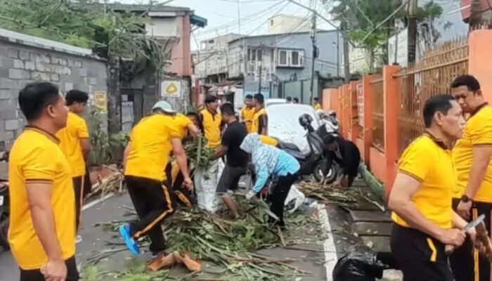 Respon Cepat Intruksi Presiden Prabowo Subianto, Direktorat Intelkam Polda Sulsel Gaungkan Gerakan Bersih Lingkungan