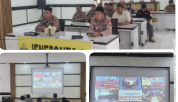 Tingkatkan Mental dan Spiritual personel Polres Jeneponto Gelar Binrohtal Secara Daring Bersama Seluruh Jajaran