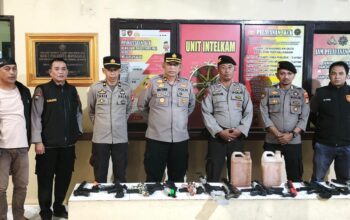 Patroli Skala Besar Polsek Manggala Amankan Knalpot Brong, Miras Ballo, dan Senjata Mainan