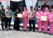 Kapolsek Biringkanaya Tinjau Pos Yan Terminal Daya, Bhayangkari Serahkan Bingkisan