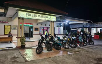 Polsek Manggala Amankan 9 Motor Knalpot Brong dalam Operasi Cipta Kondisi Malam Minggu