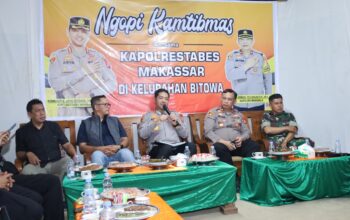 Ngopi Kamtibmas bersama Kapolrestabes Makassar, Warga Bitowa Curhat Soal Geng Motor hingga Kemacetan