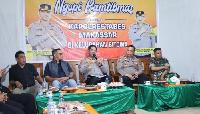 Ngopi Kamtibmas bersama Kapolrestabes Makassar, Warga Bitowa Curhat Soal Geng Motor hingga Kemacetan