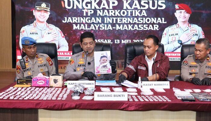 Polrestabes Makassar Bongkar Jaringan Narkoba Internasional Malaysia–Makassar, WNA Masuk Daftar Buronan Polisi