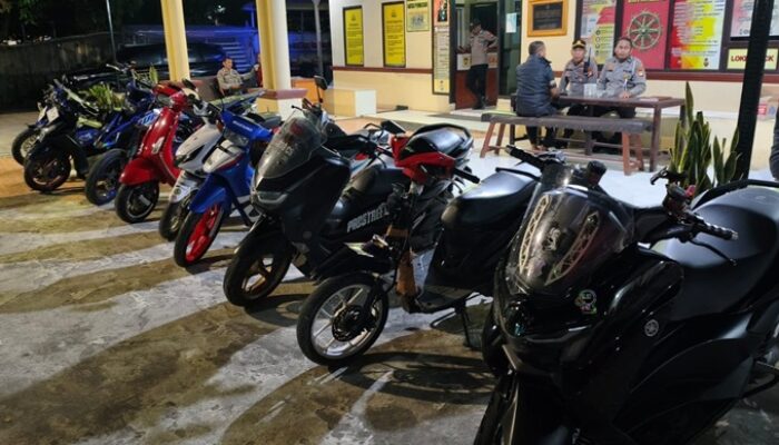 Operasi Malam Polsek Manggala Sasar Knalpot Brong dan Senjata Tajam