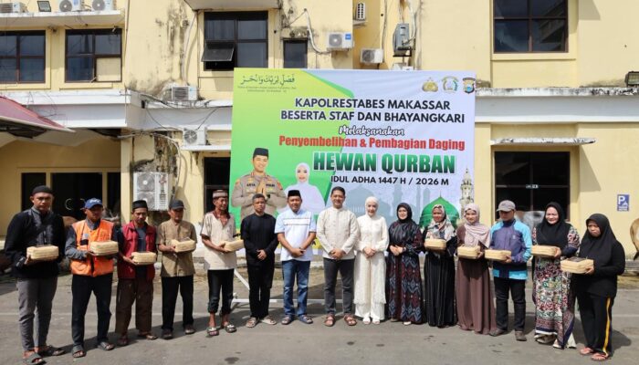 Hari Raya Idhul Adha 1447 H, Polrestabes Makassar Kurban 29 Ekor Sapi dan 1 Ekor Kambing