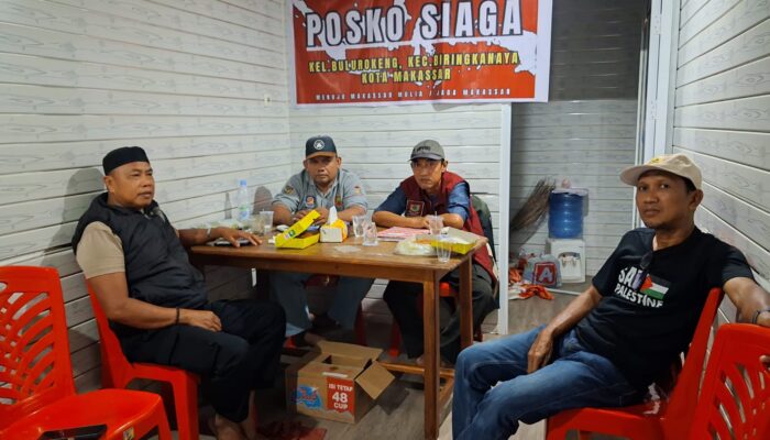 Bhabinkamtibmas Kelurahan Bulurokeng Laksanakan Posko Bersama Ketua RT/RW untuk Tingkatkan Harkamtibmas