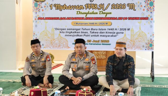 Sambut Hari Bhayangkara ke-80 dan Peringati Tahun Baru Islam 1448 H, Polrestabes Makassar Gelar Dzikir dan Doa Bersama