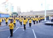 Polrestabes Makassar Gelar Senam Bersama, Tingkatkan Kebugaran dan Soliditas Personel