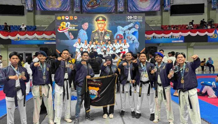 Kontingen Taekwondo Polda Sulsel Raih 9 Medali pada Kejuaraan Kapolri Cup Banten 2026