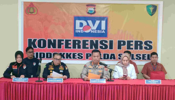 Biddokkes Polda Sulsel Paparkan Perkembangan Identifikasi Korban Laka Laut KM Nurul Salsa