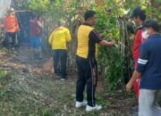 Bhabinkamtibmas Kelurahan Katimbang Bersama Warga Perumahan Kodam III Gelar Kerja Bakti